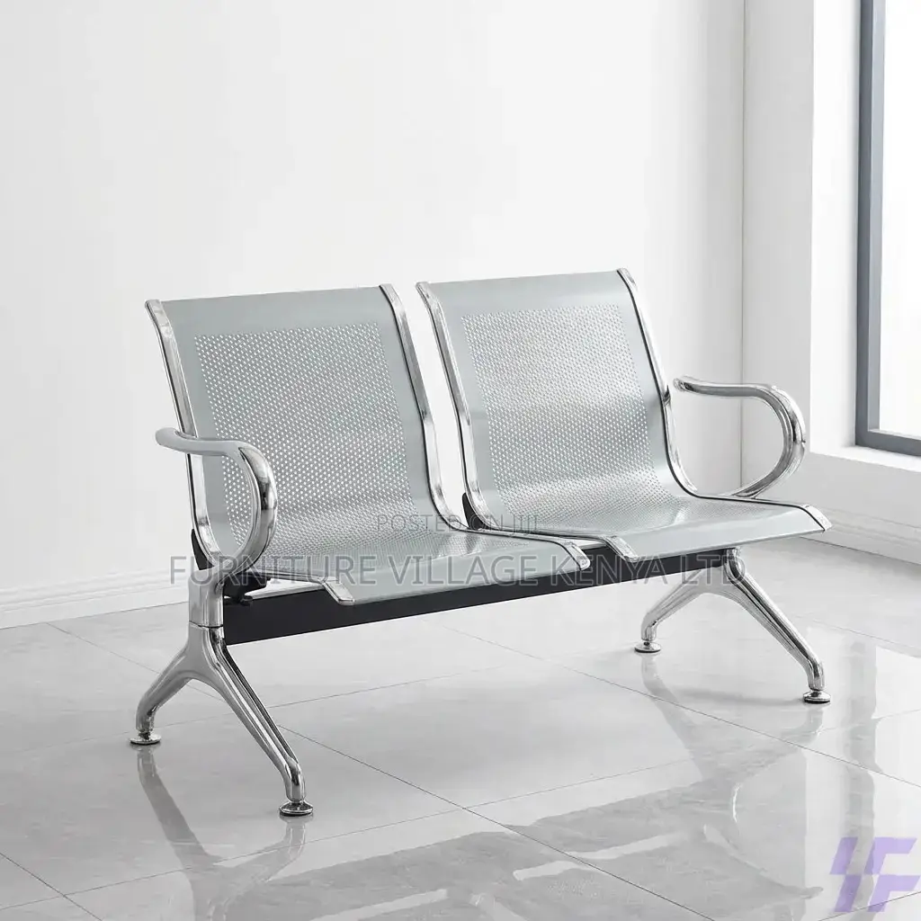 Waiting Bench; 2-seater Office Steel Waiting Bench
