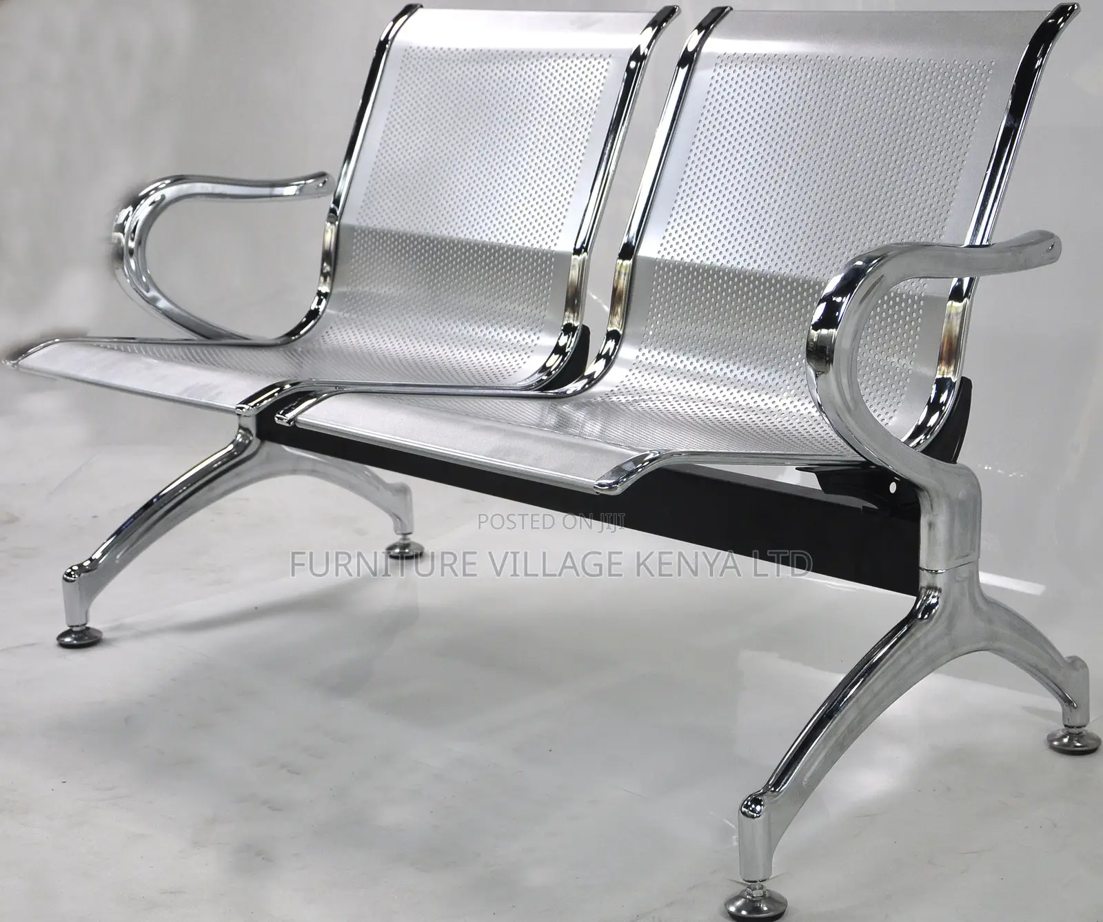 Waiting Bench; 2-seater Office Steel Waiting Bench