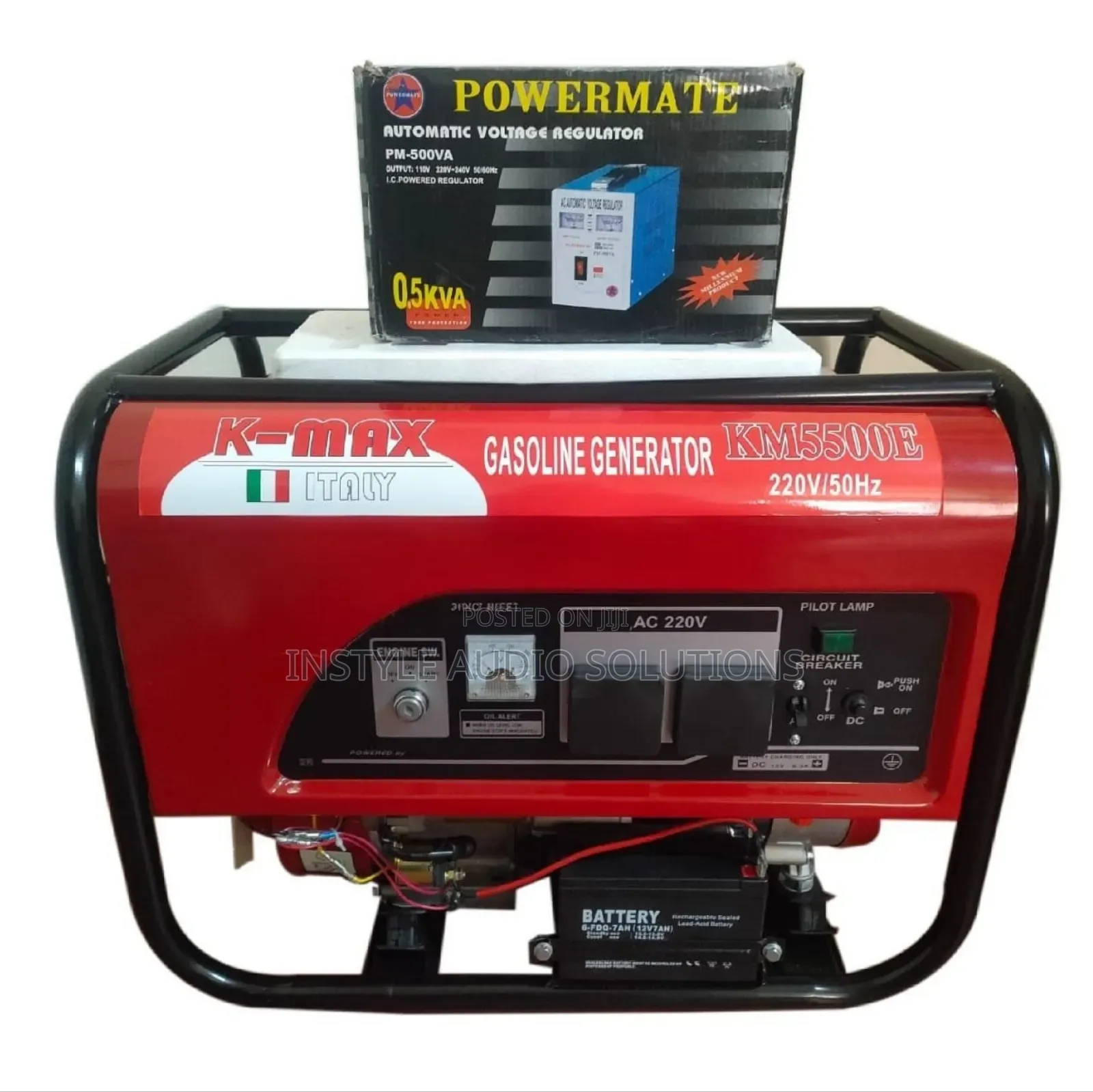 3.0kva Kmax Petrol Engine Keystart Generator 500w Power Regulator