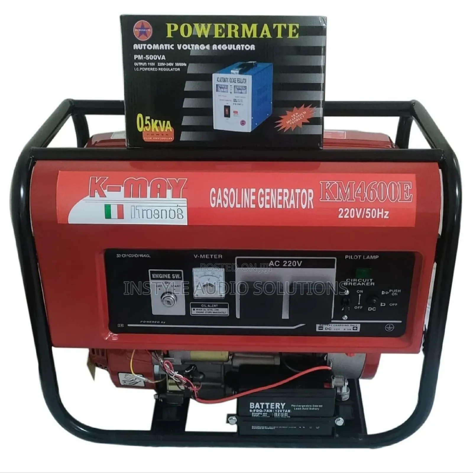 2.4 Kva Kmax Italy 15 Litres Petrol Engine - 500w Power Regulator