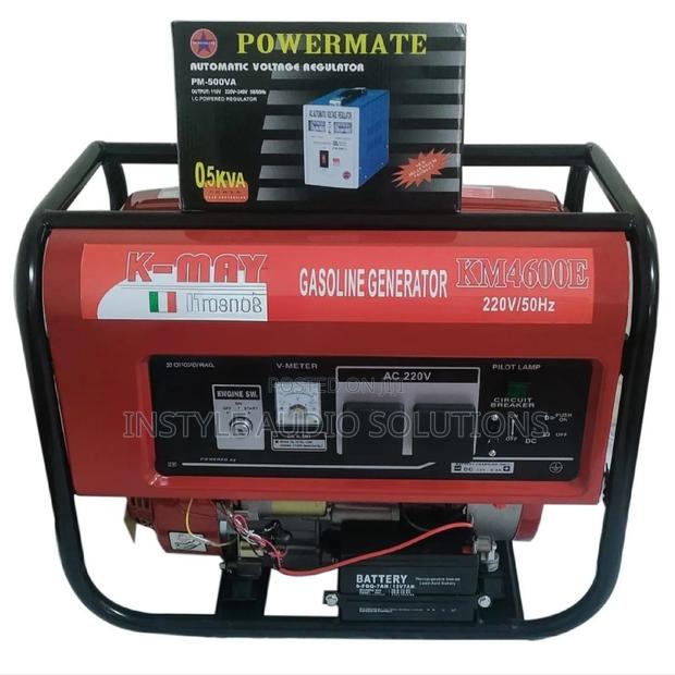 2.4 Kva Kmax Italy 15 Litres Petrol Engine - 500w Power Regulator