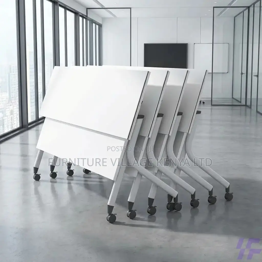 Foldable Table; White Foldable Training Office/Home Table