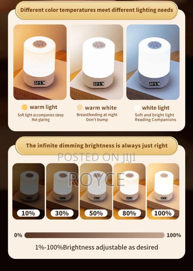 Led Night Lamp With Digital Clock - thumbnail 4