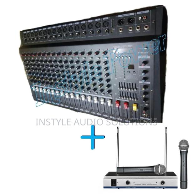 16 Channels Max Powered Mixer Usb 1500w - Dual Wireless Microphone - main view