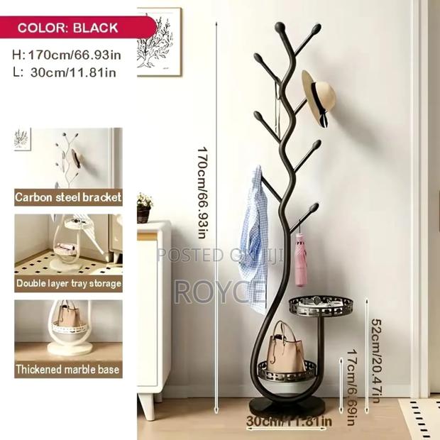 Cream Style Floor Standing Coat Rack - thumbnail 2
