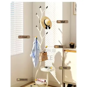 Cream Style Floor Standing Coat Rack