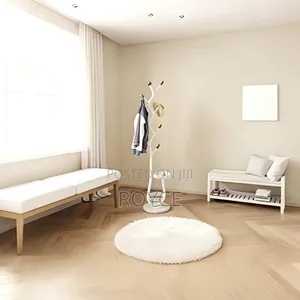 Cream Style Floor Standing Coat Rack