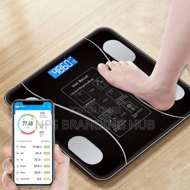 Smart Rechargeable Bluetooth Bmi Weighing Scale Ip
