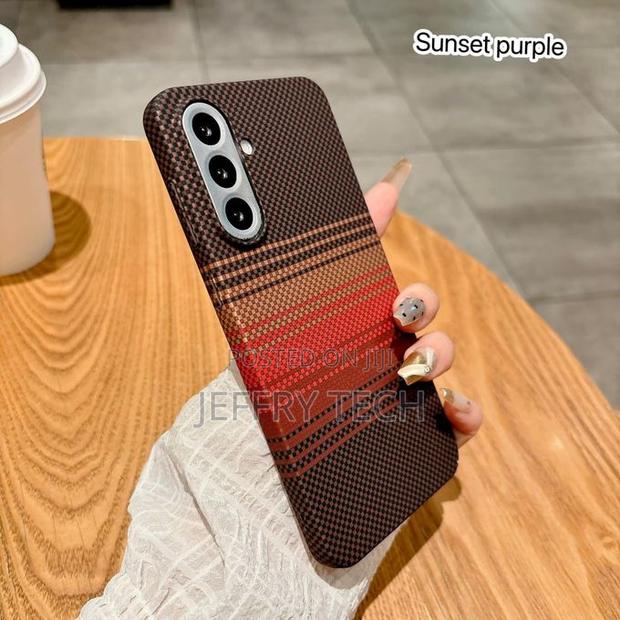 Samsung Galaxy A56 Carbon Fiber Plaid Magnetic Shockproof Anti Slip S