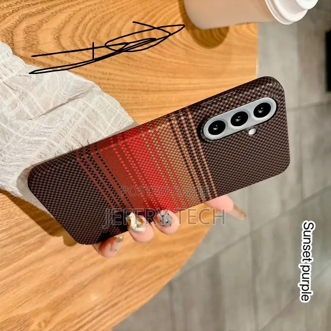 Samsung Galaxy A56 Carbon Fiber Plaid Magnetic Shockproof Anti Slip S