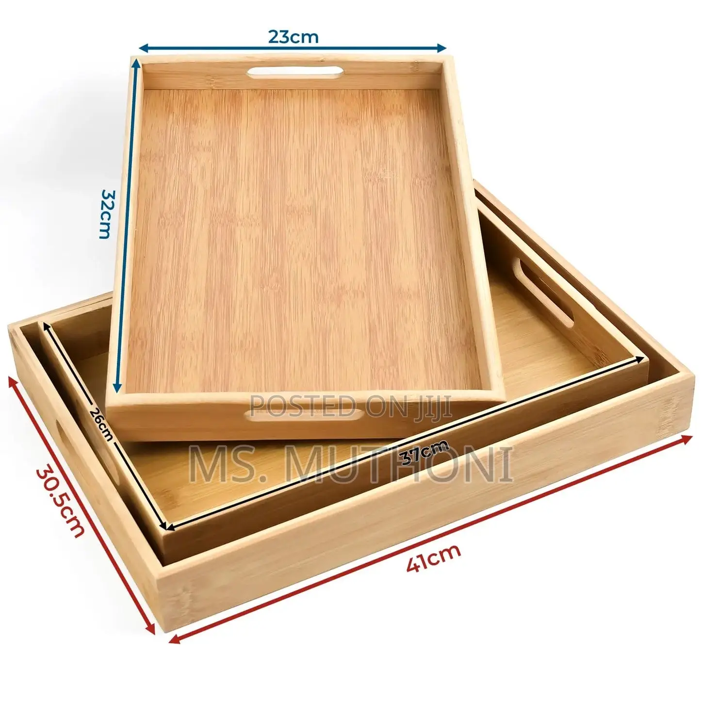 Modern Big Sized 3in1 Bamboo Serving Trays