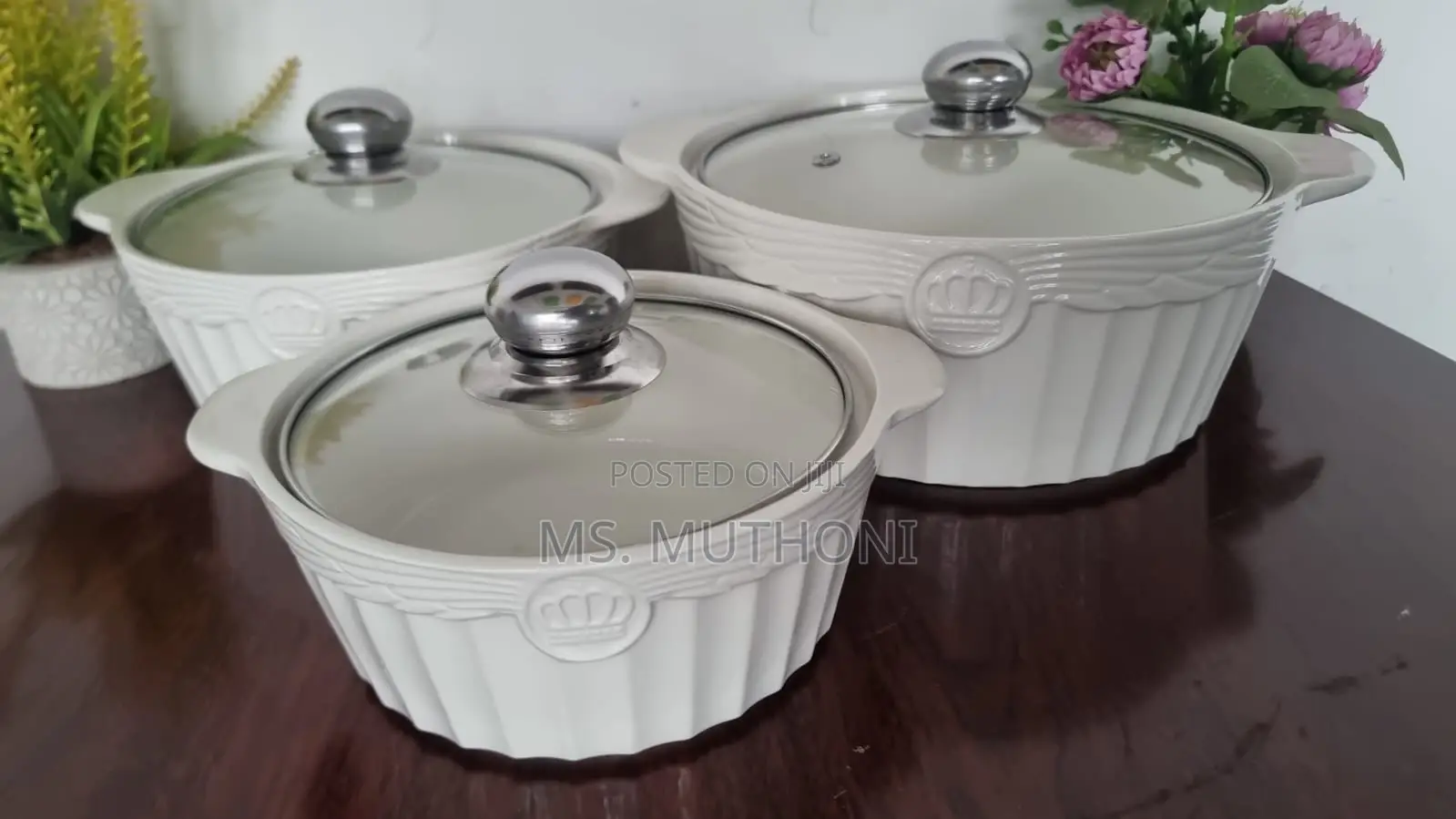 A Set of 3 Ceramic Serving Bowls
