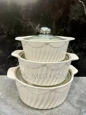 A Set of 3 Ceramic Serving Bowls