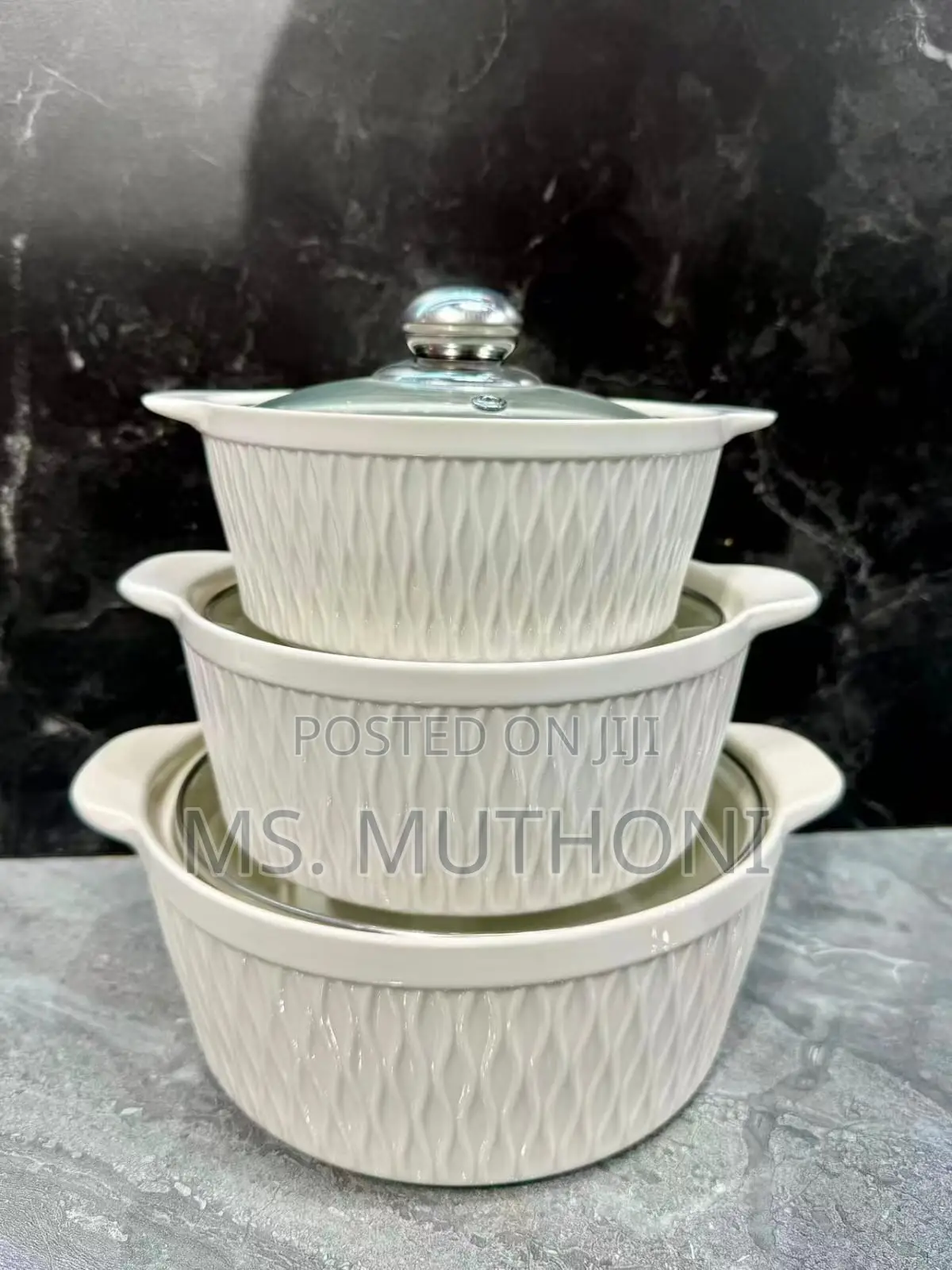 A Set of 3 Ceramic Serving Bowls