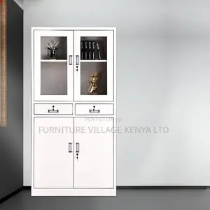 Office Cabinet; 2-door Half-glass Office Cabinet