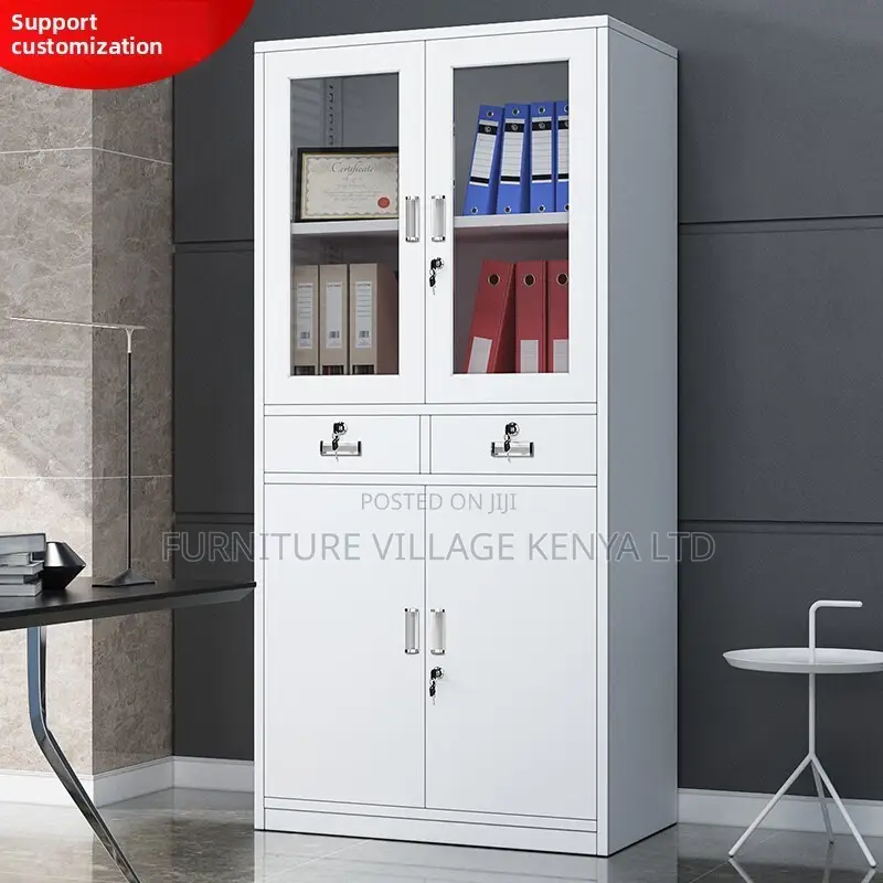 Office Cabinet; 2-door Half-glass Office Cabinet
