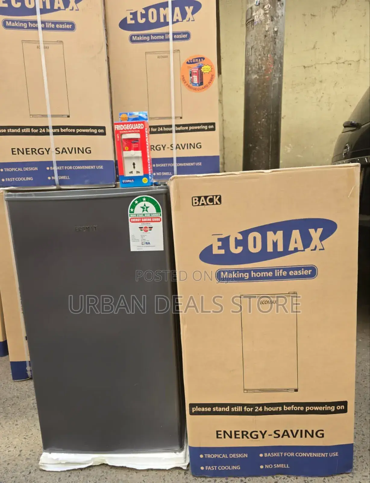 Ecomax 90 Litres Dark Silver Single Door Refrigerator With Free Guard