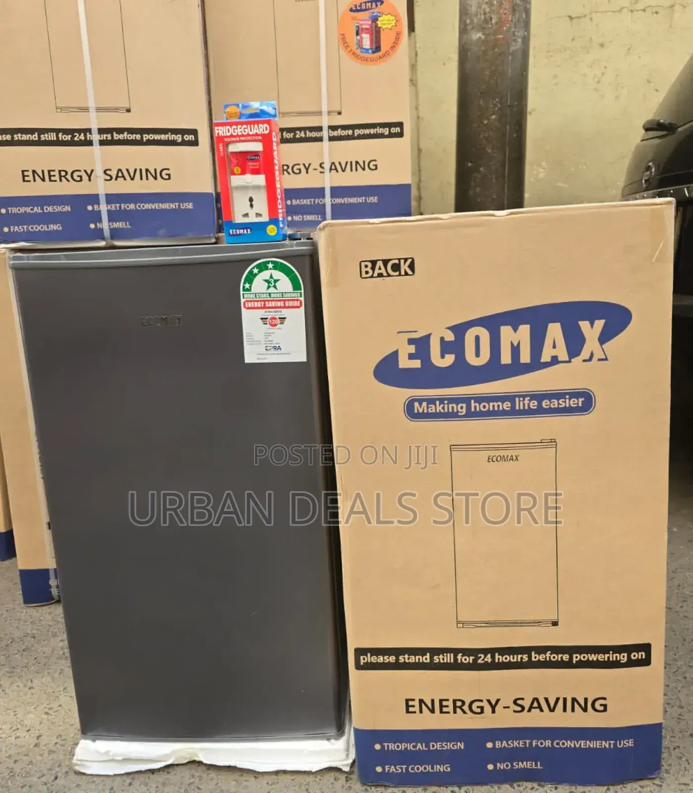 Ecomax 90 LTRS Dark Silver Single Door Refrigerator With Free Guard
