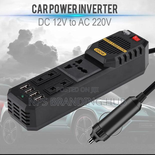 200w Portable Power Car Inverter Peak Dc 12v to 220v Sockets Ip