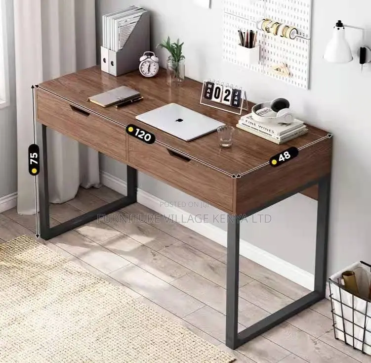 Office Desk; Modern Office/Home Study Desk With Two Drawers