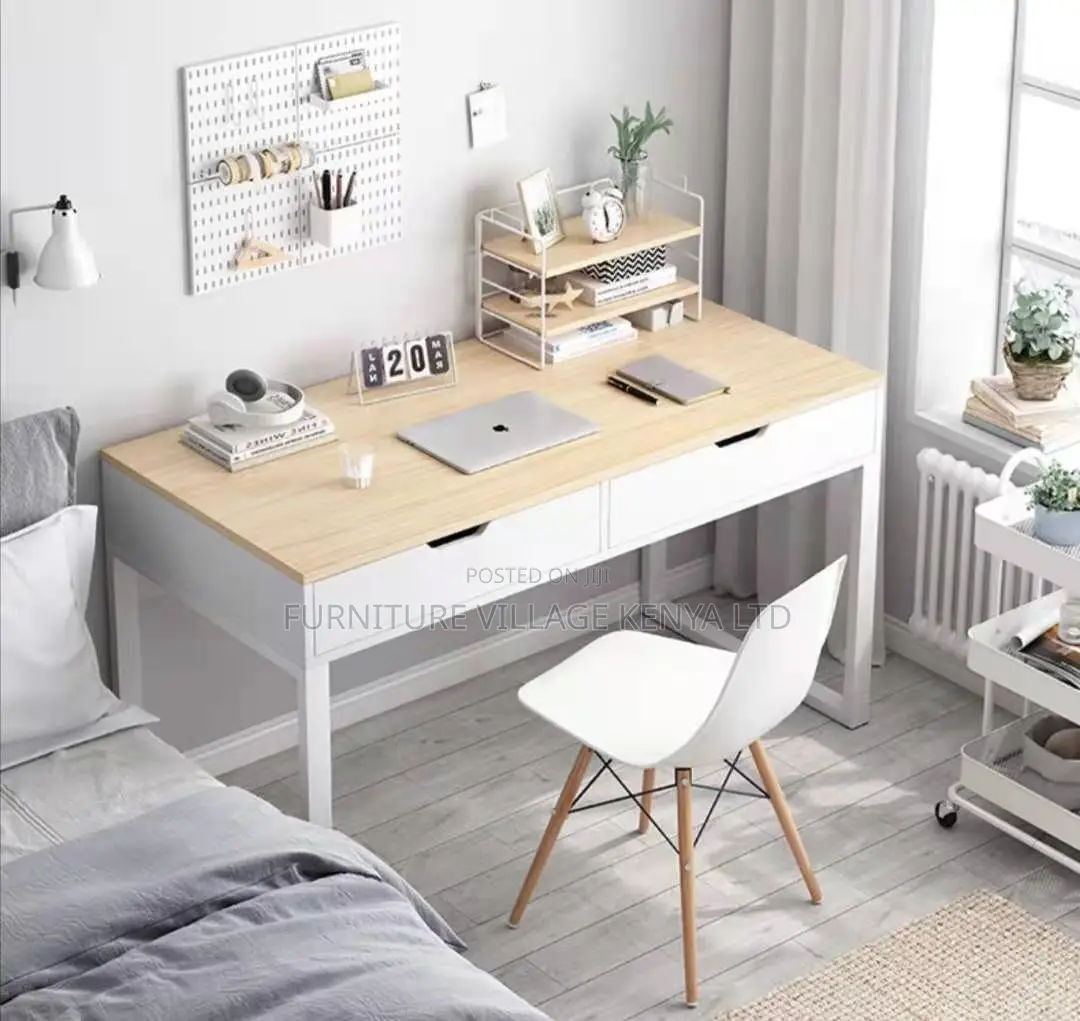 Office Desk; Modern Office/Home Study Desk With Two Drawers