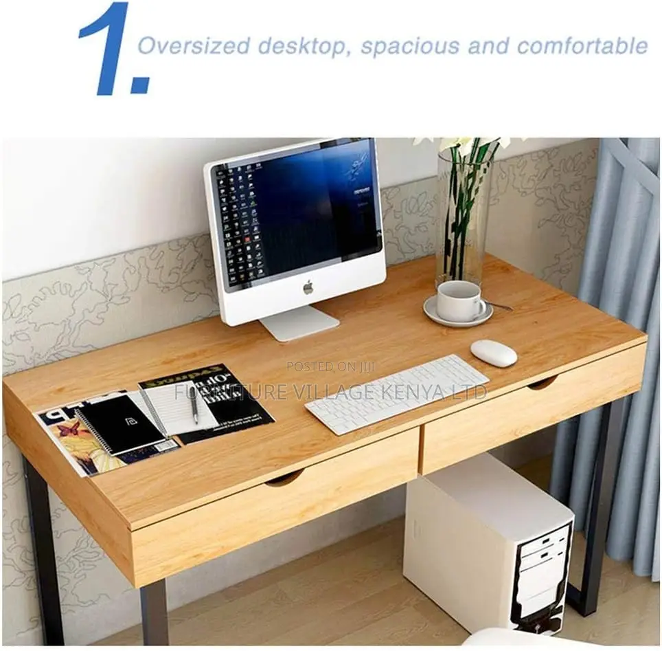 Office Desk; Modern Office/Home Study Desk With Two Drawers