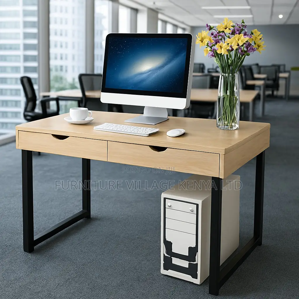 Office Desk; Modern Office/Home Study Desk With Two Drawers