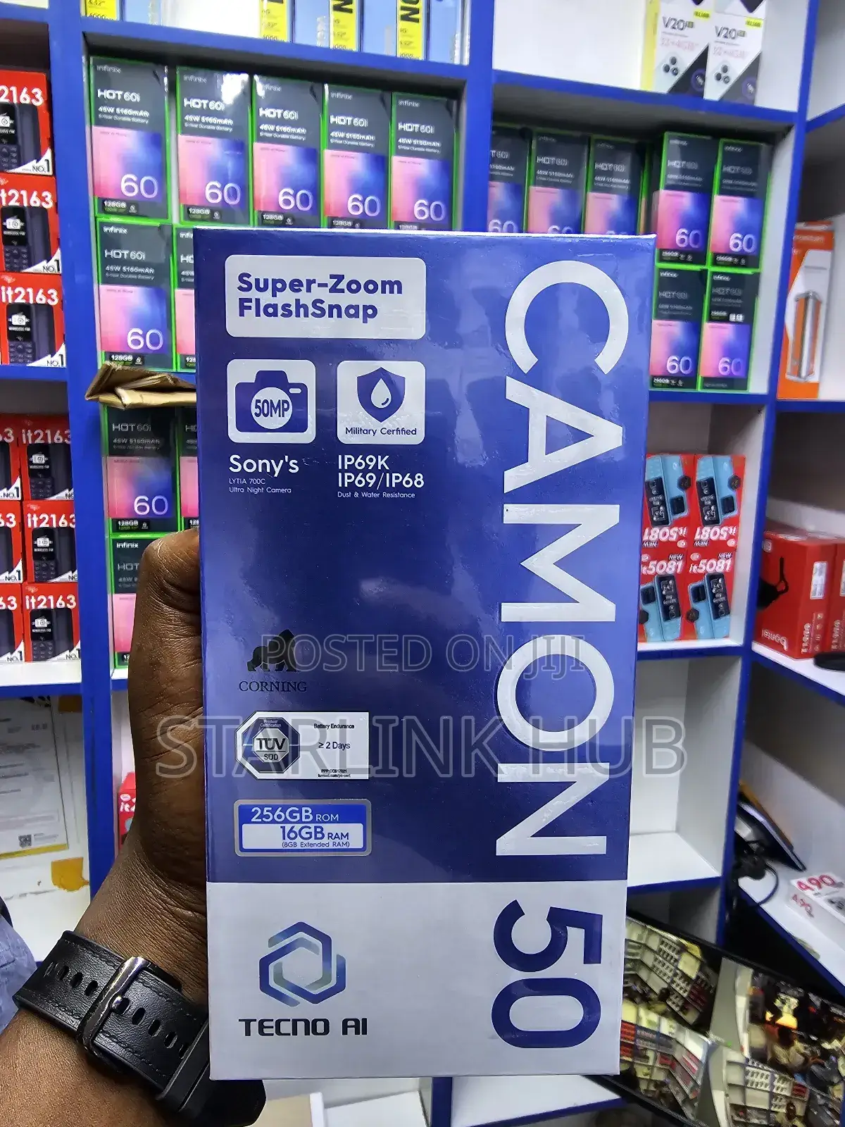 New Tecno Camon 50 256 GB Black