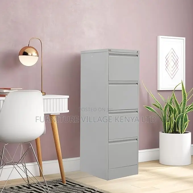 Office Cabinet; 4-drawer Cabinet With Bar Lock