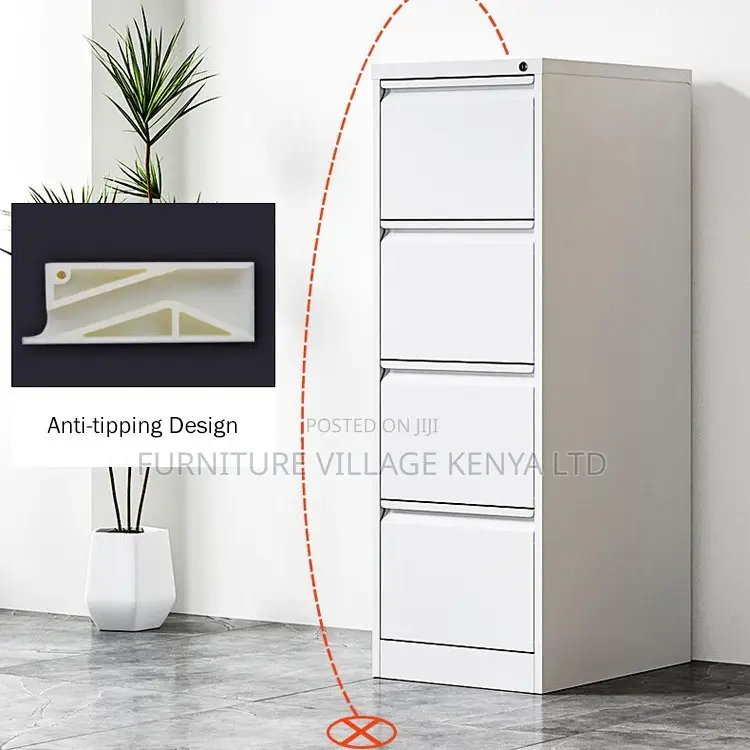 Office Cabinet; 4-drawer Cabinet With Bar Lock