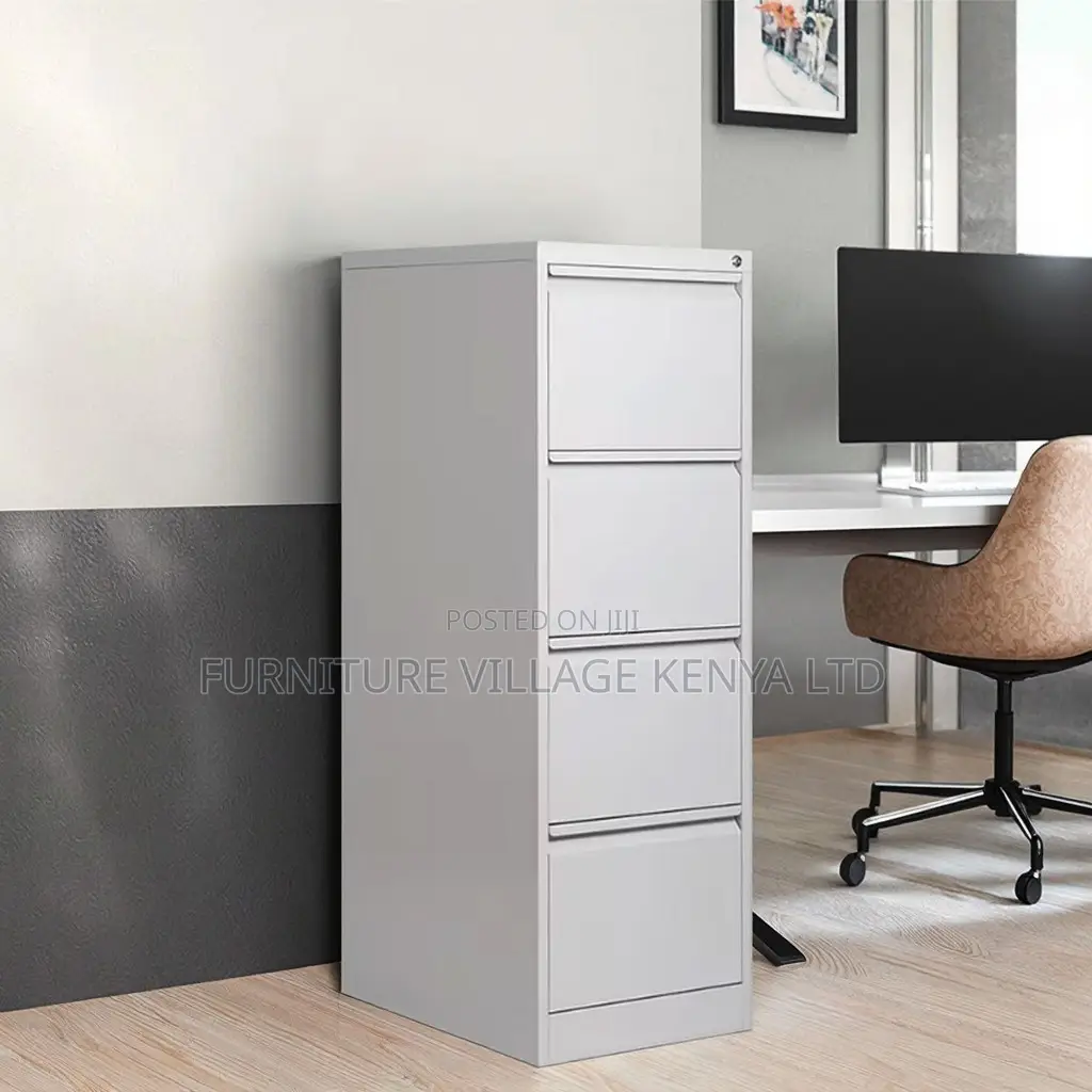 Office Cabinet; 4-drawer Cabinet With Bar Lock