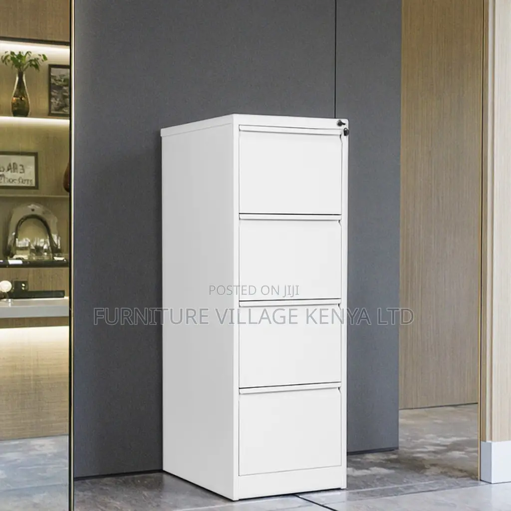 Office Cabinet; 4-drawer Cabinet With Bar Lock
