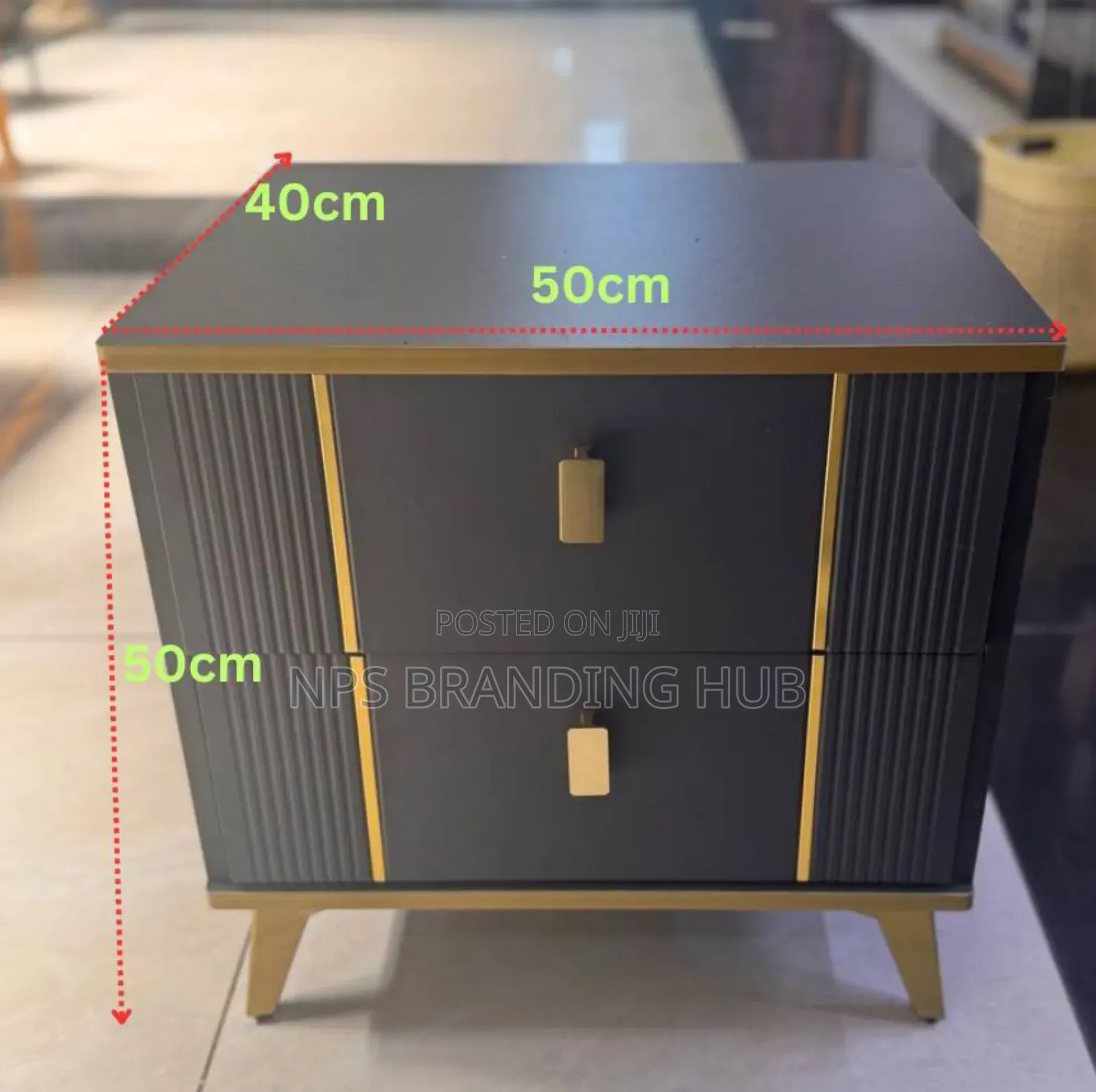Night Stand With 2 Drawers/Bedside Table Ip