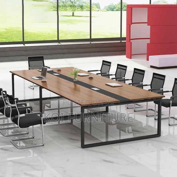 Office Table : 2.4m Hard Wood Boardroom Office Table - thumbnail 3