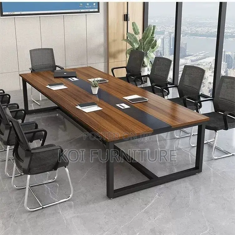 Office Table : 2.4m Hard Wood Boardroom Office Table
