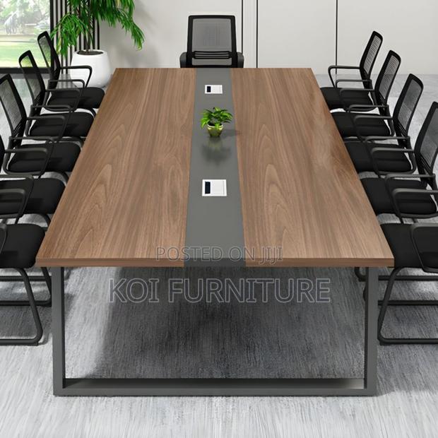 Office Table : 2.4m Hard Wood Boardroom Office Table - thumbnail 5