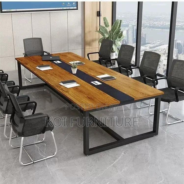 Office Table : 2.4m Hard Wood Boardroom Office Table