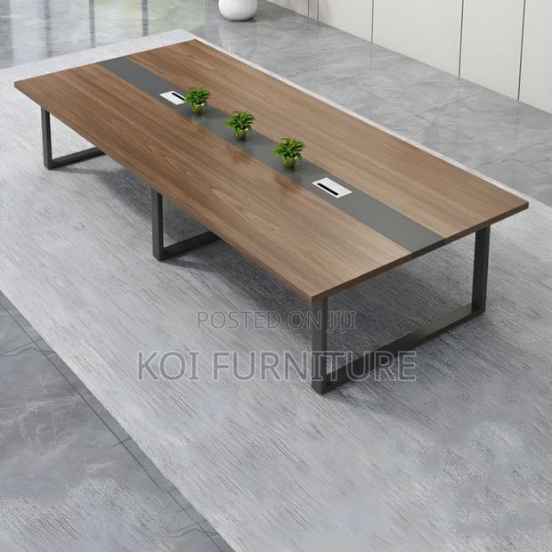Office Table : 2.4m Hard Wood Boardroom Office Table - thumbnail 9