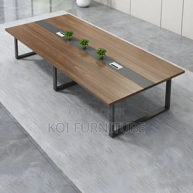 Office Table : 2.4m Hard Wood Boardroom Office Table