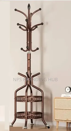 Heavy Duty Wrought Iron Coat/Handbag Floor-standing Rack Ip