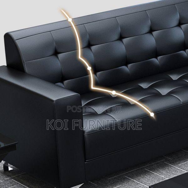 Office Sofa : 3 Seater Leather Office Sofa - thumbnail 5