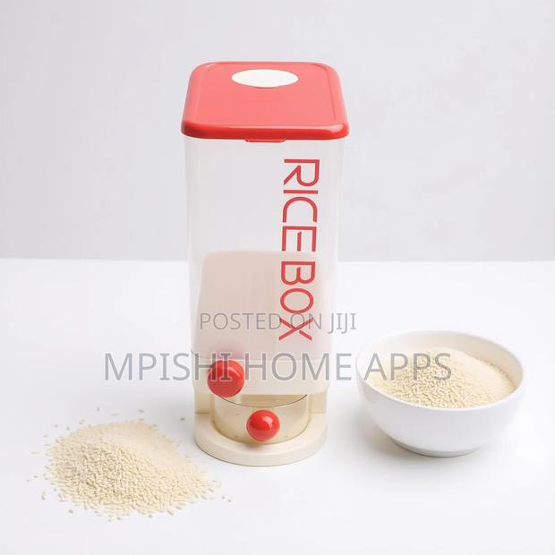 10kg Airtight Rice Dispenser Storage Container With Measuring Button - thumbnail 3