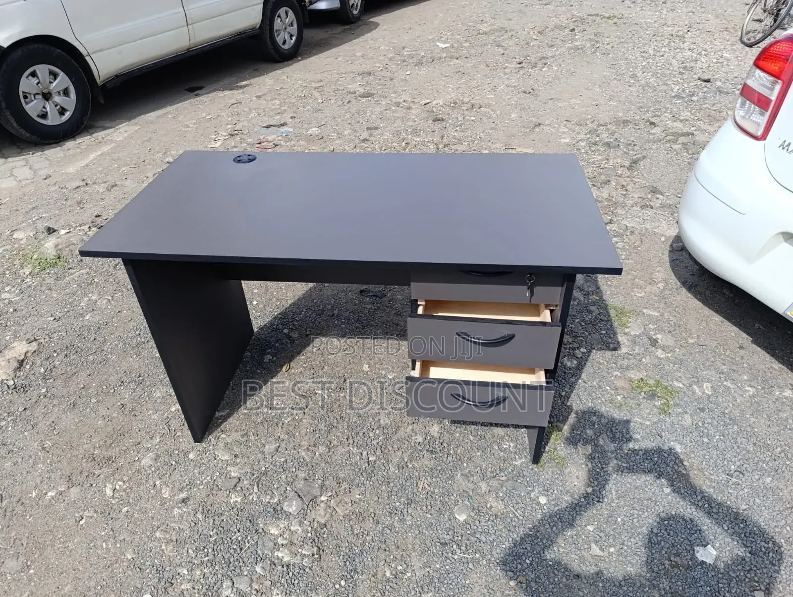 Gray/Black Office Table