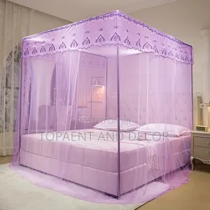 Well Covering Purple Mosquito Net
