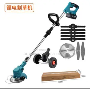 Foldable, Cordless Lawn Mower With Wheels