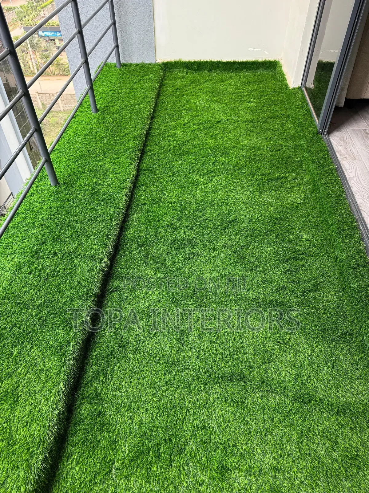 Dense Turfgrass Outdoor Balcony Floor Carpet Rugs