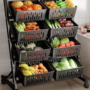 Kitchen Vegetable Basket Rack 4 Layer