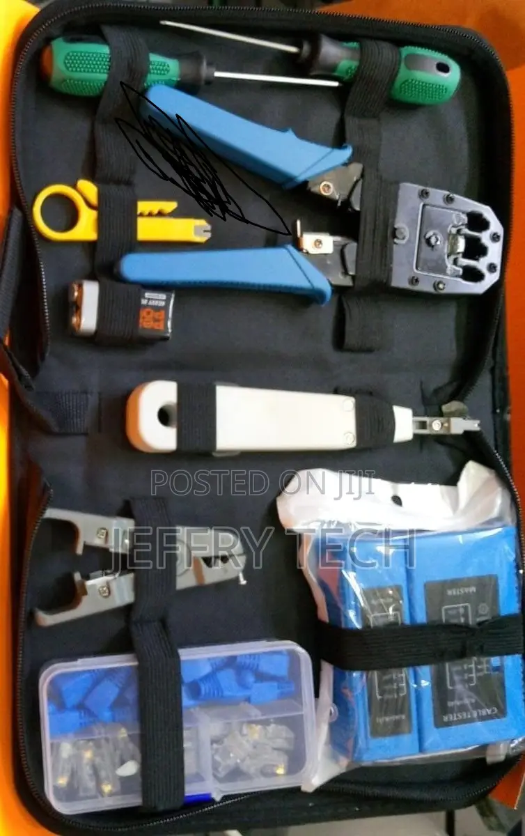 Network Maintenance Tool Kit, Designed For Setting Up Ethernet Cables.