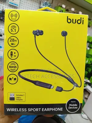 Budi Neckband Earphone Wireless Bluetooth Headset