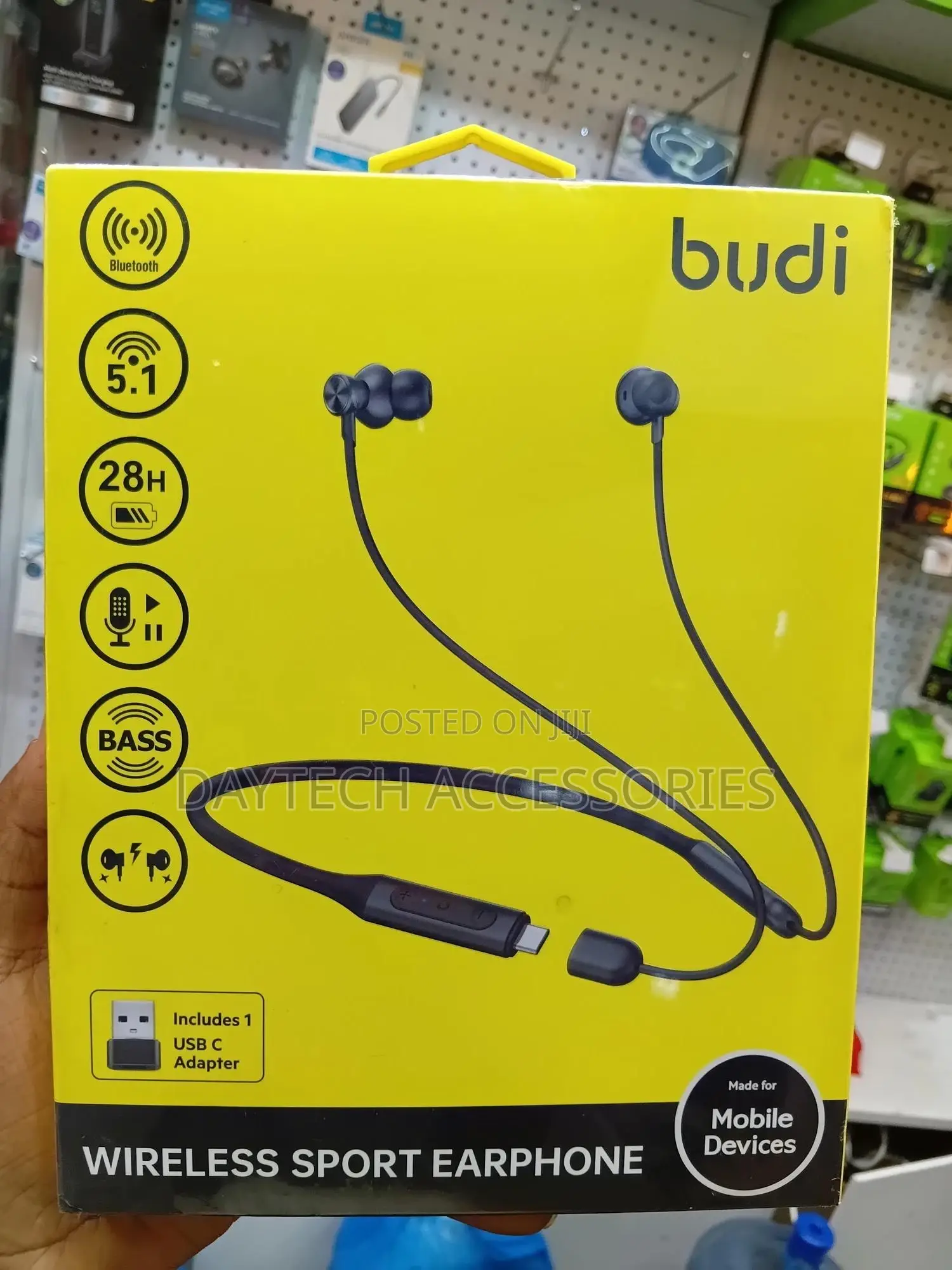 Budi Neckband Earphone Wireless Bluetooth Headset
